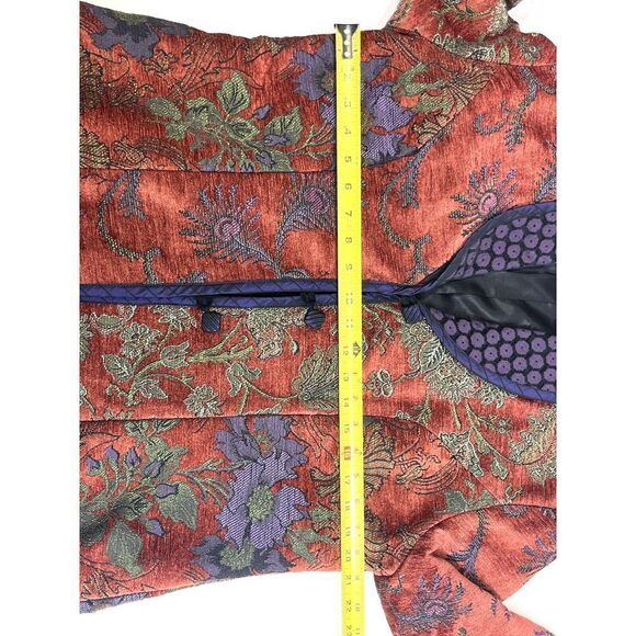 Mary Lynn O'Shea Fiber Artist Small Handmade Floral Woven Jacket Vermont - Picture 9 of 13